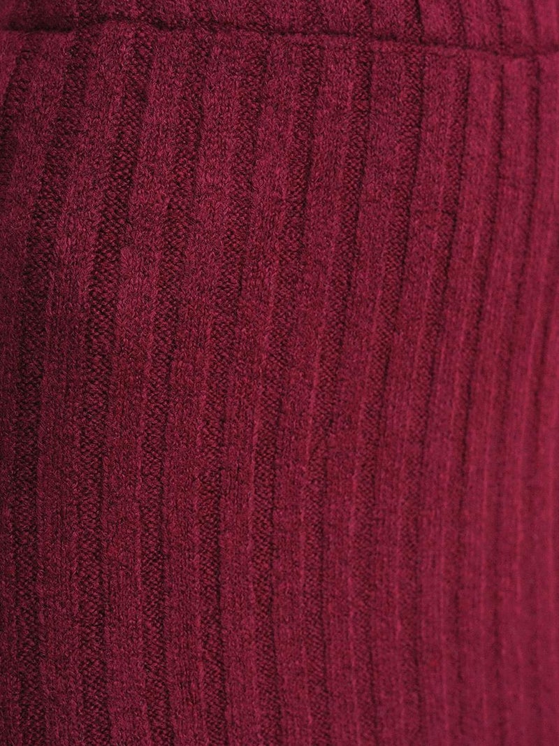 MIXRAY High Waist Ribbed Knit Skirt - Image 4